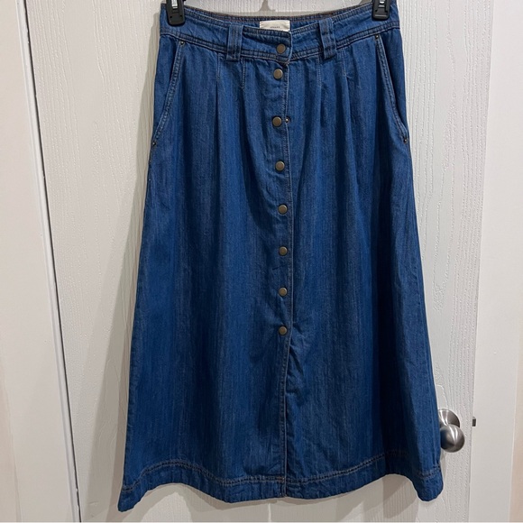 Sezan Clarine Denim Cotton Skirt - Picture 4 of 8
